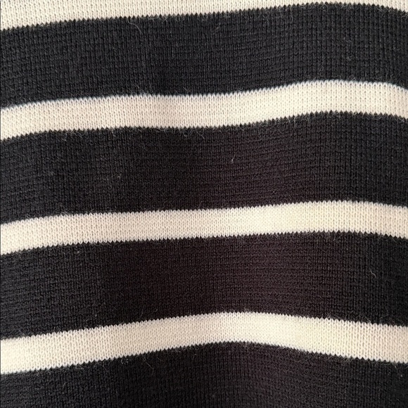 Madewell Black & Cream Striped Womnens XS Short Sleeve Sweater Classic Preppy - Picture 5 of 7